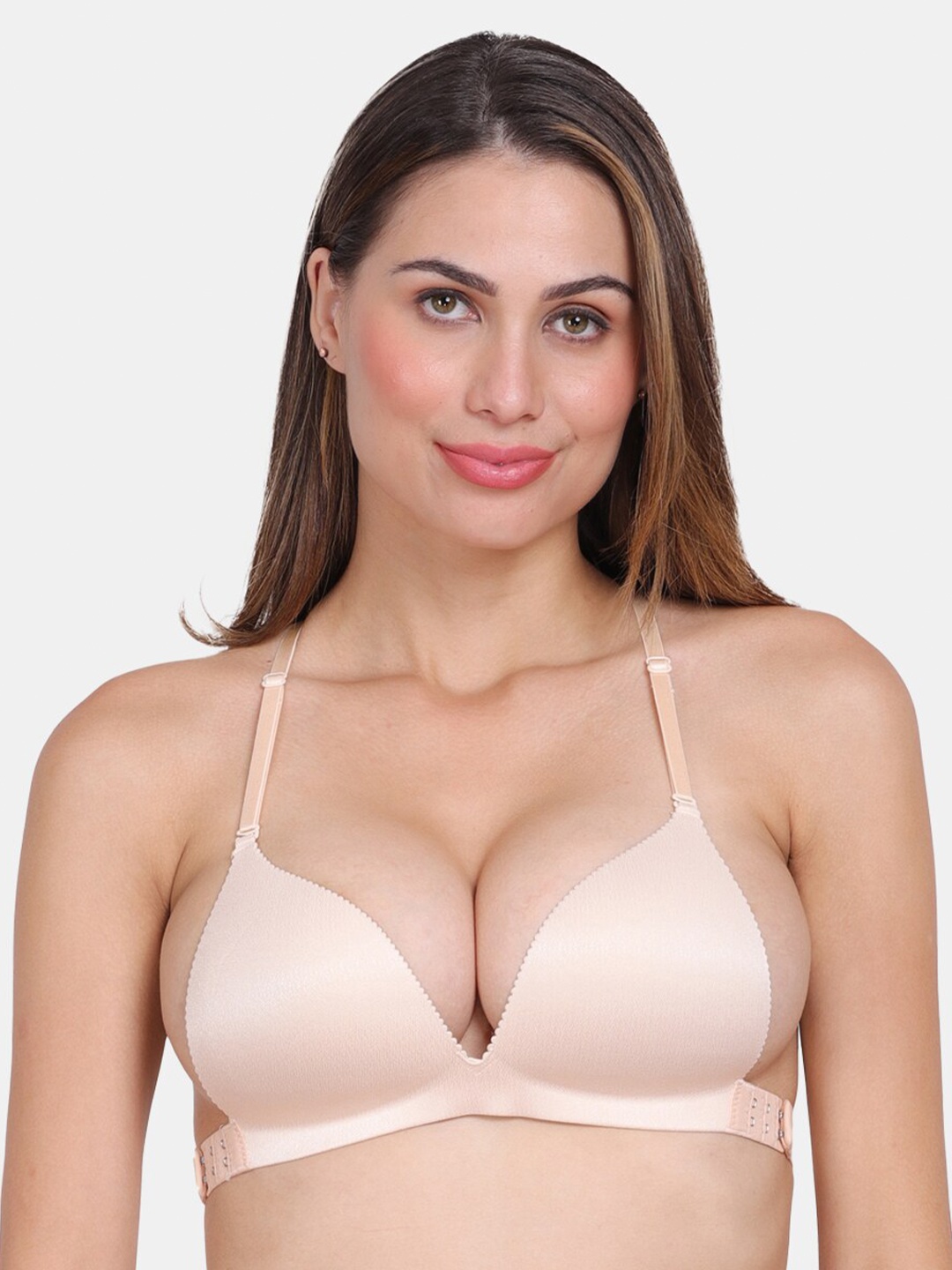 

Amour Secret Beige Lightly Padded Side Closure Bra