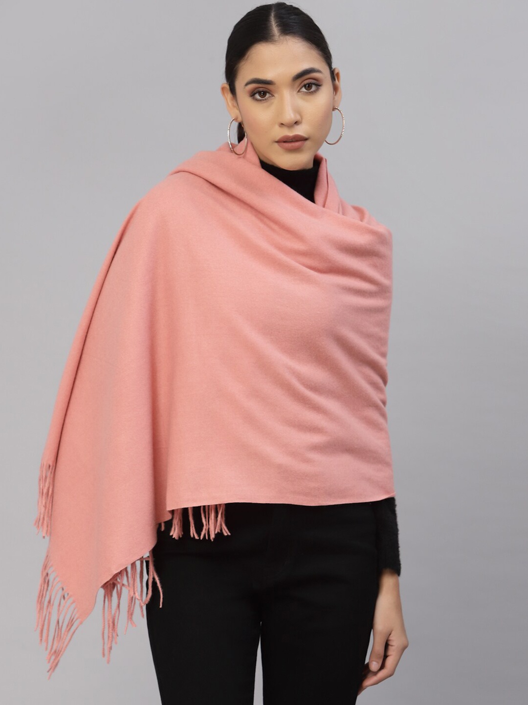 

Mafadeny Women Peach-Coloured Stole