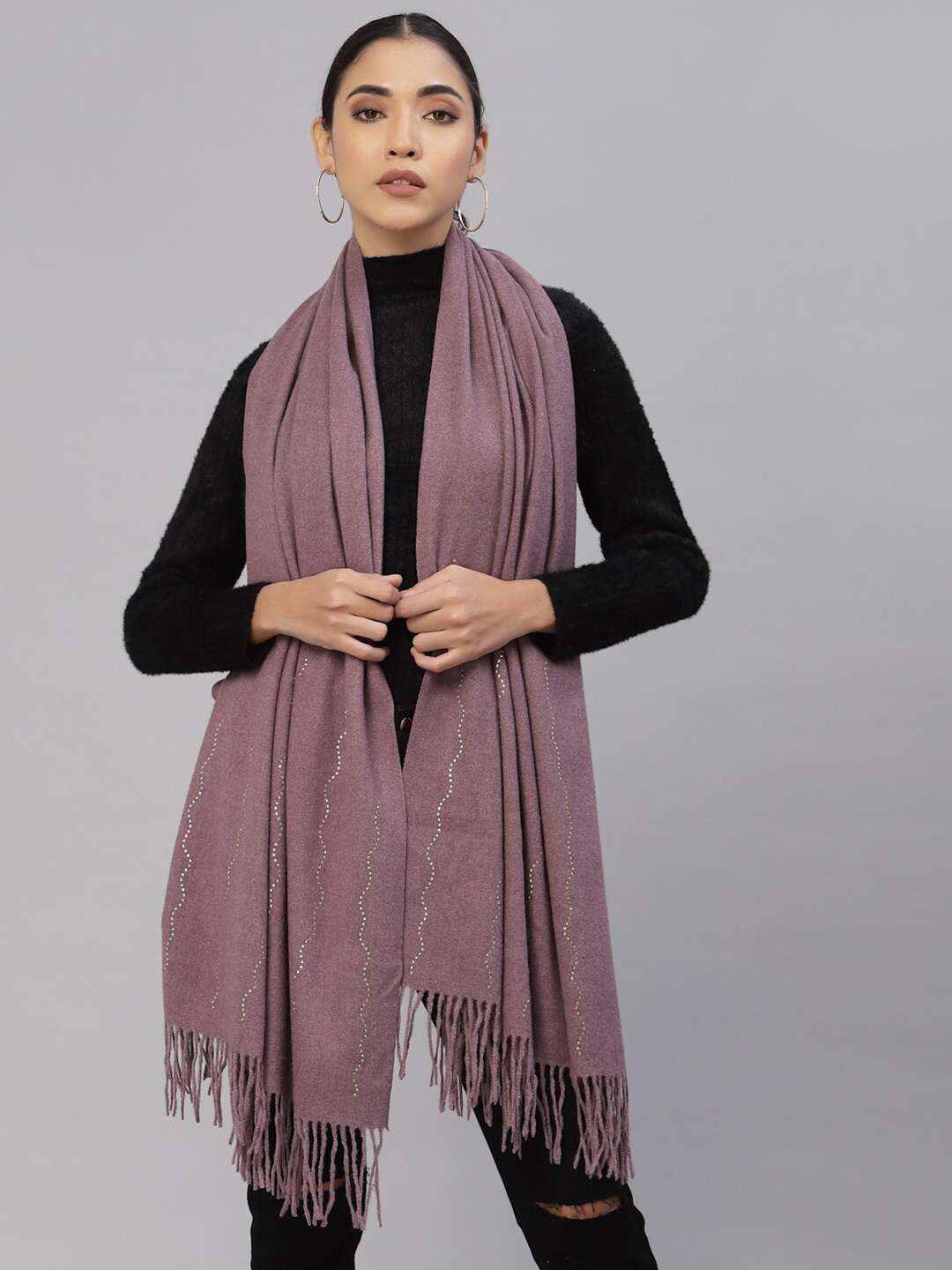 

Mafadeny Women Mauve Stole