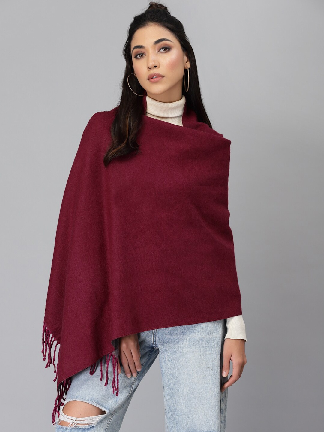 

Mafadeny Women Maroon Stole