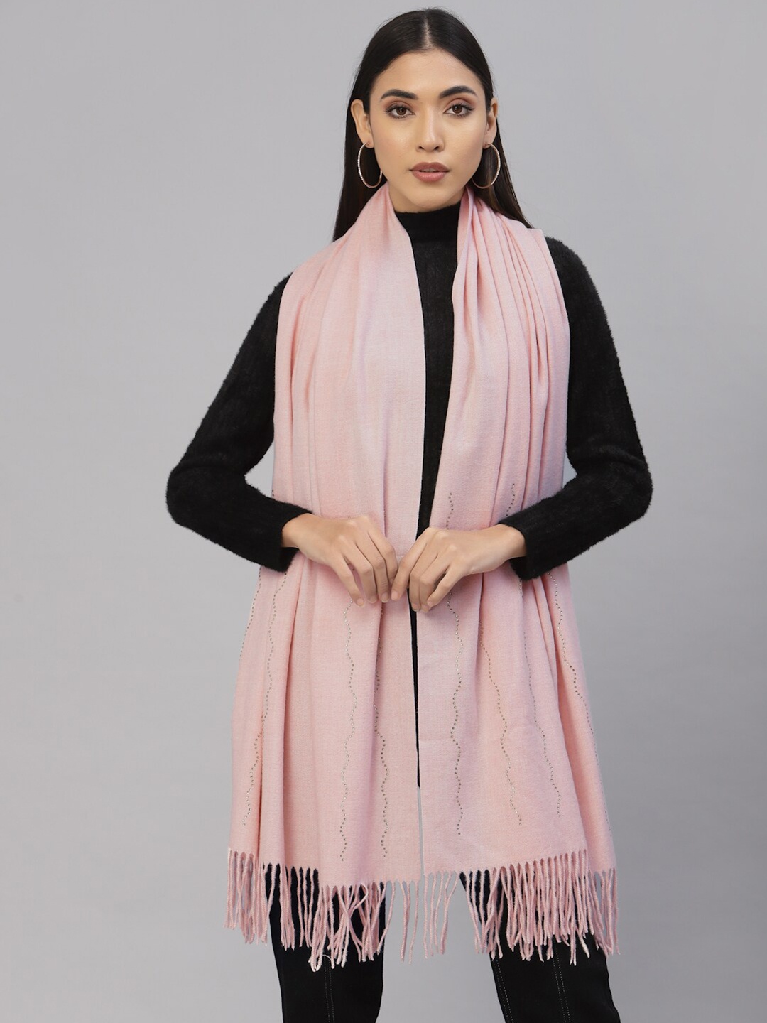 

Mafadeny Women Pink Stole