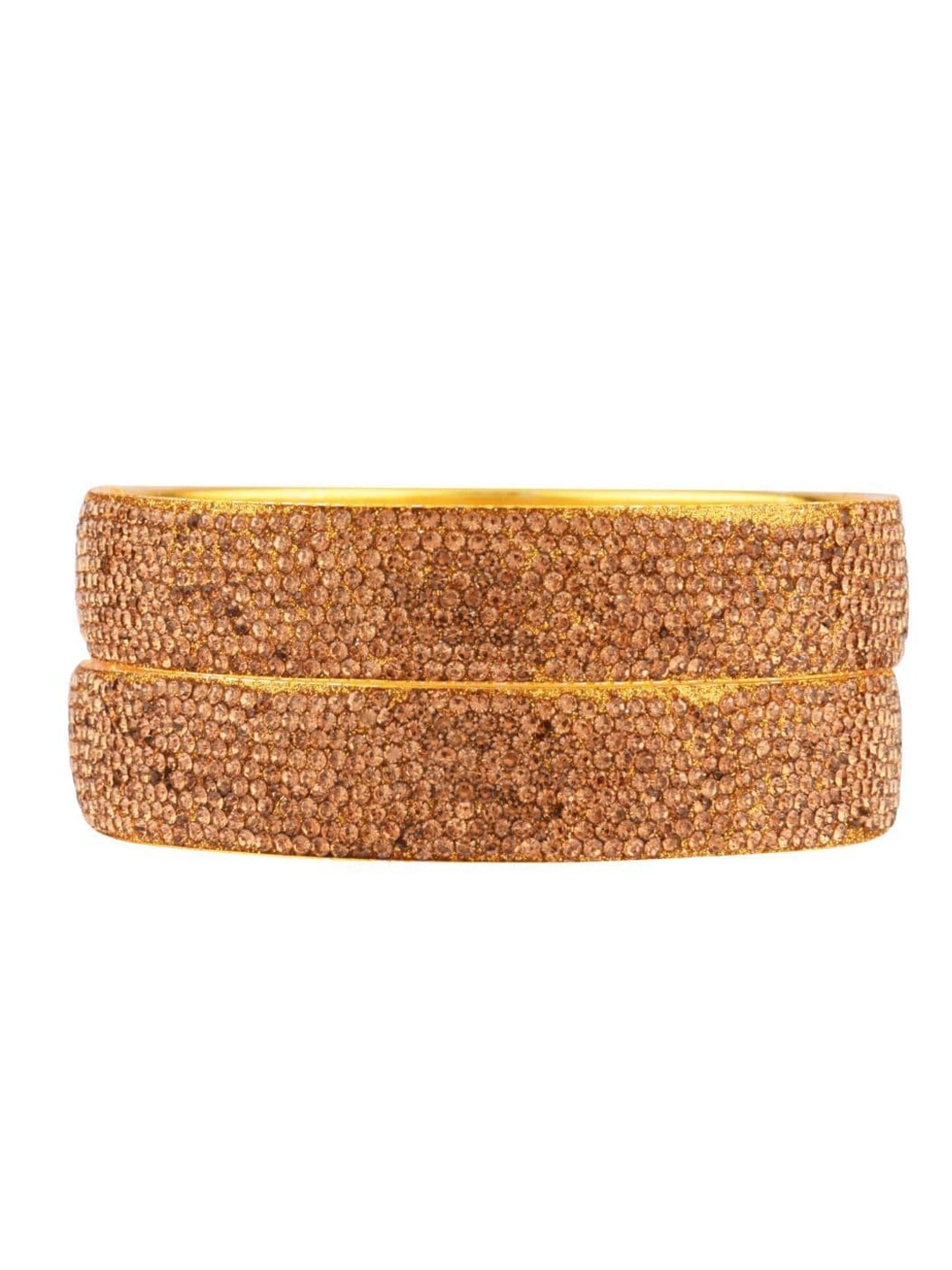 

Efulgenz Set Of 2 Gold-Plated & Crystals & CZ-Studded Bangles