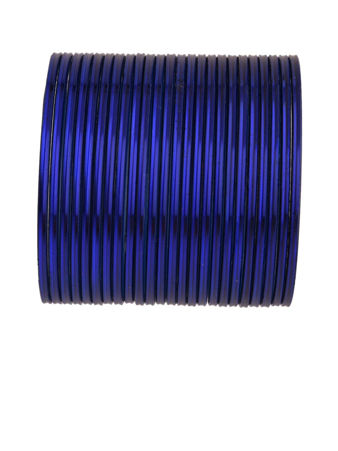 

Efulgenz Set Of 24 Navy Blue Solid Bangles