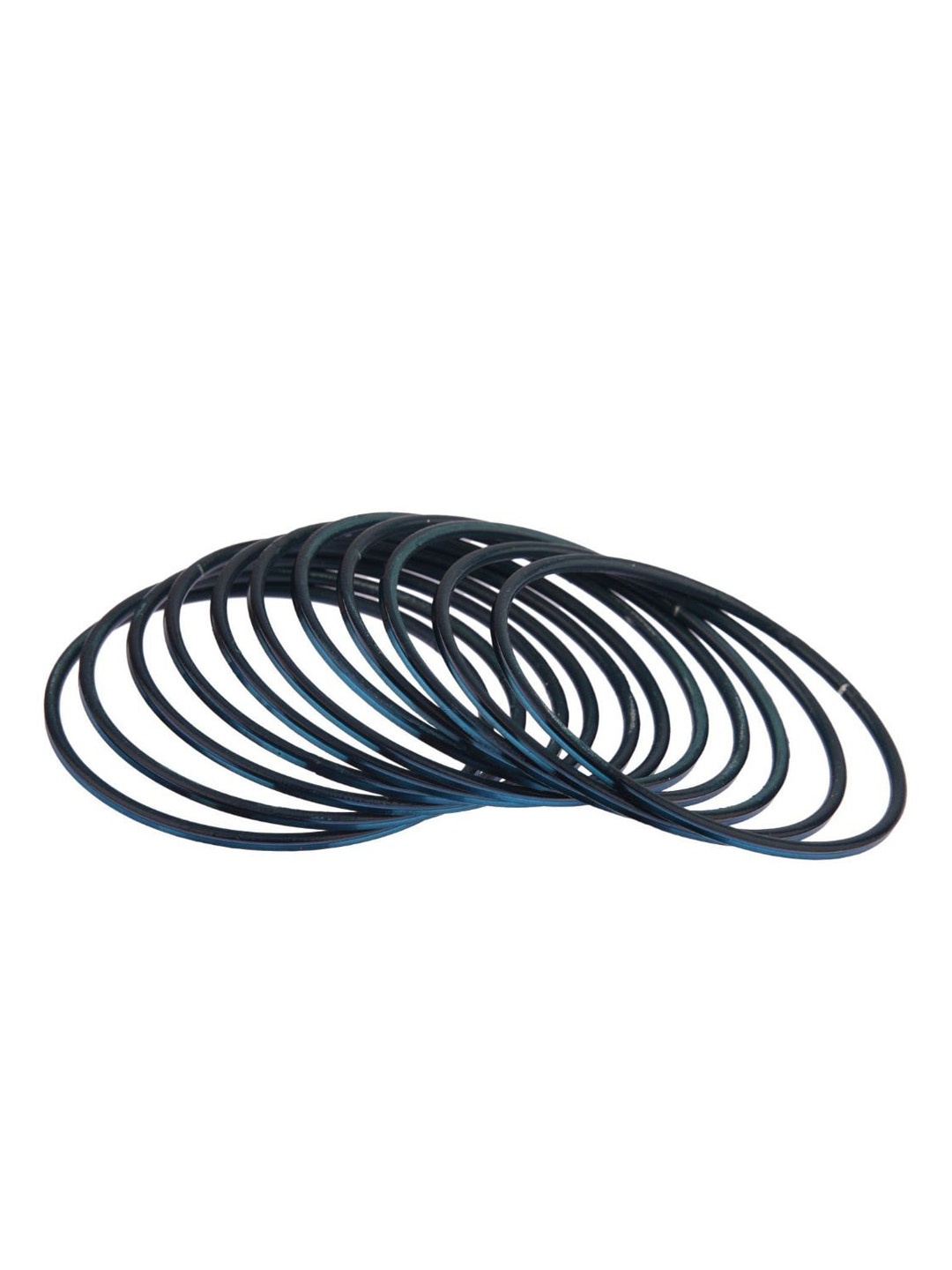 

Efulgenz Set Of 24 Green Solid Bangles
