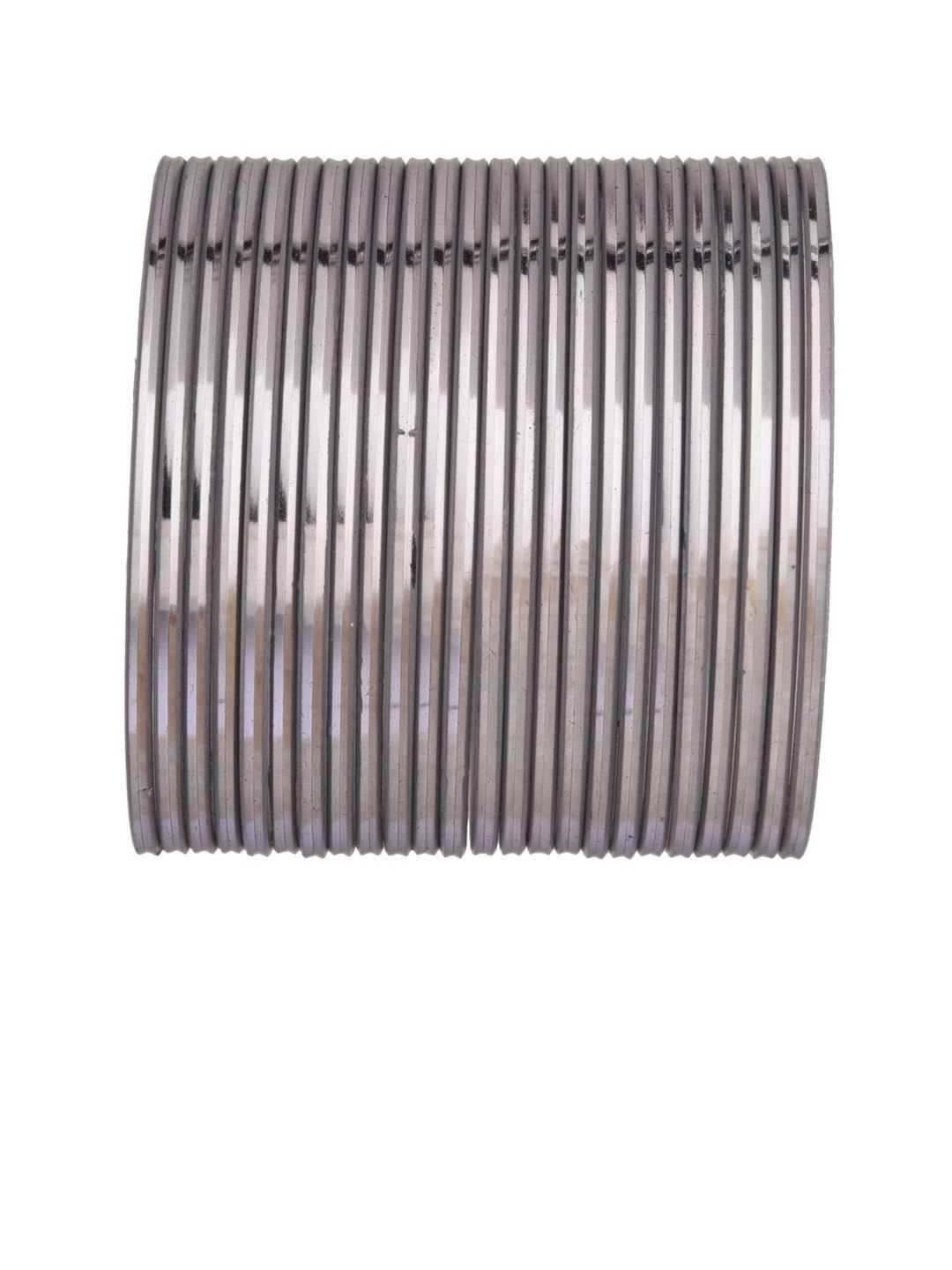 

Efulgenz Set Of 24 Grey Solid Bangles