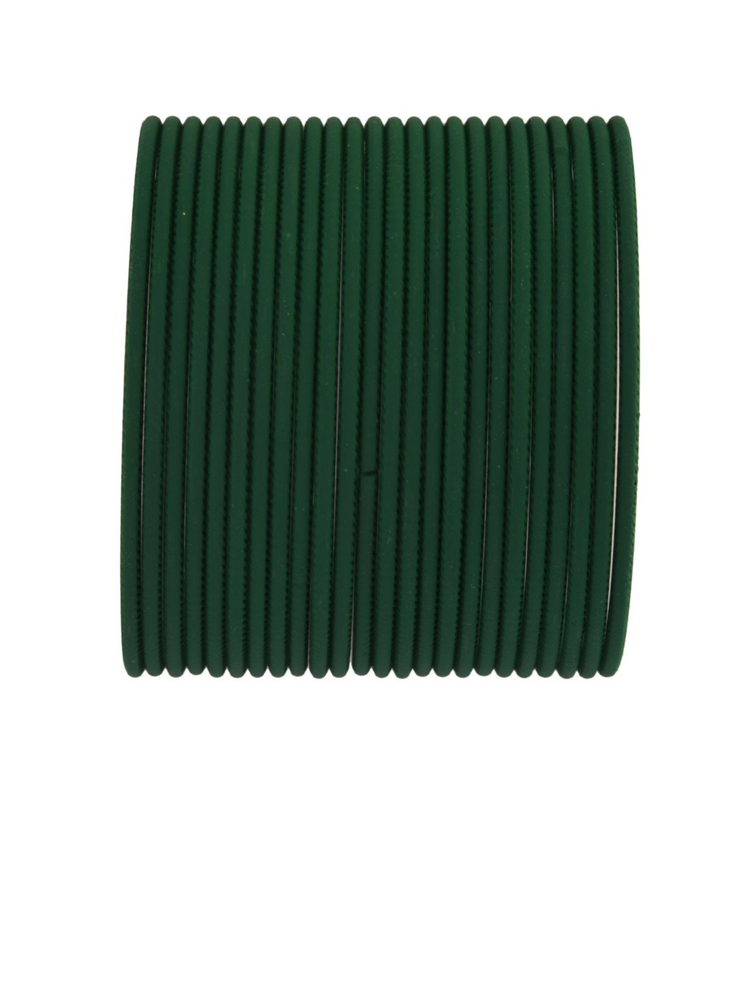 

Efulgenz Set Of 24 Green Solid Bangles