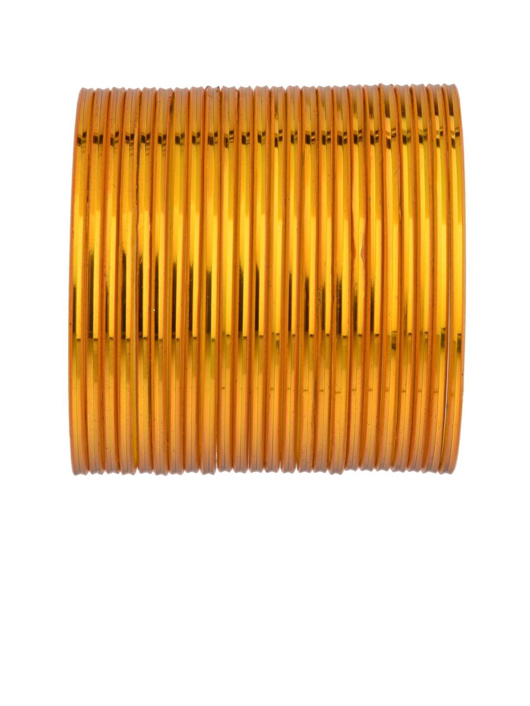

Efulgenz Set Of 24 Yellow Solid Bangles