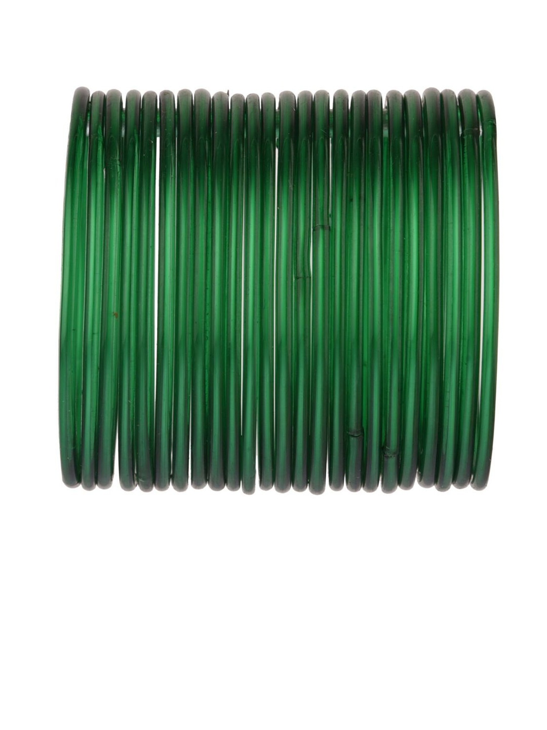 

Efulgenz Set Of 24 Green Solid Bangles