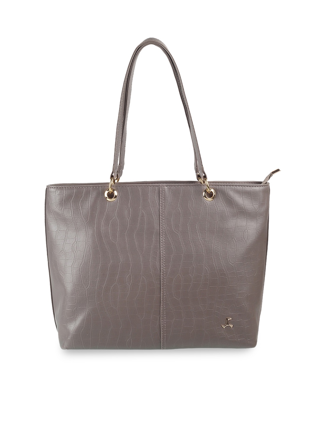 

Mochi Grey Textured PU Structured Shoulder Bag