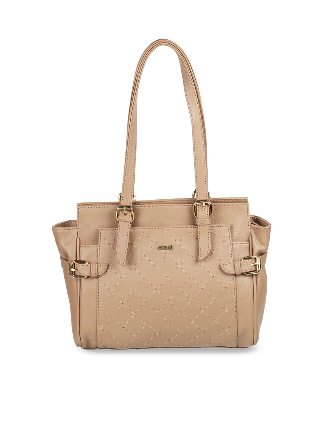 

Mochi Beige Structured Shoulder Bag