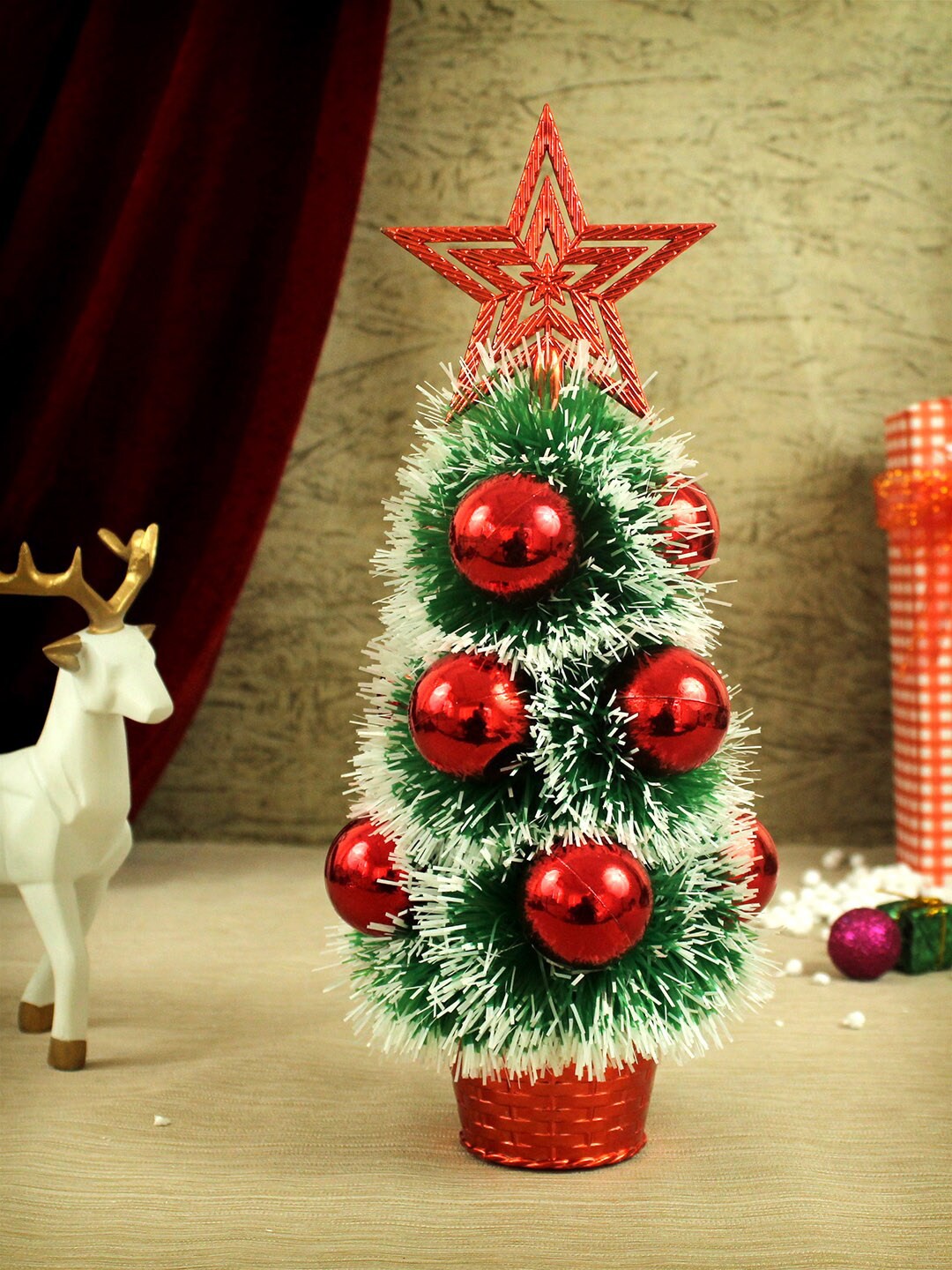 

TIED RIBBONS Red & Green Small Christmas Tree