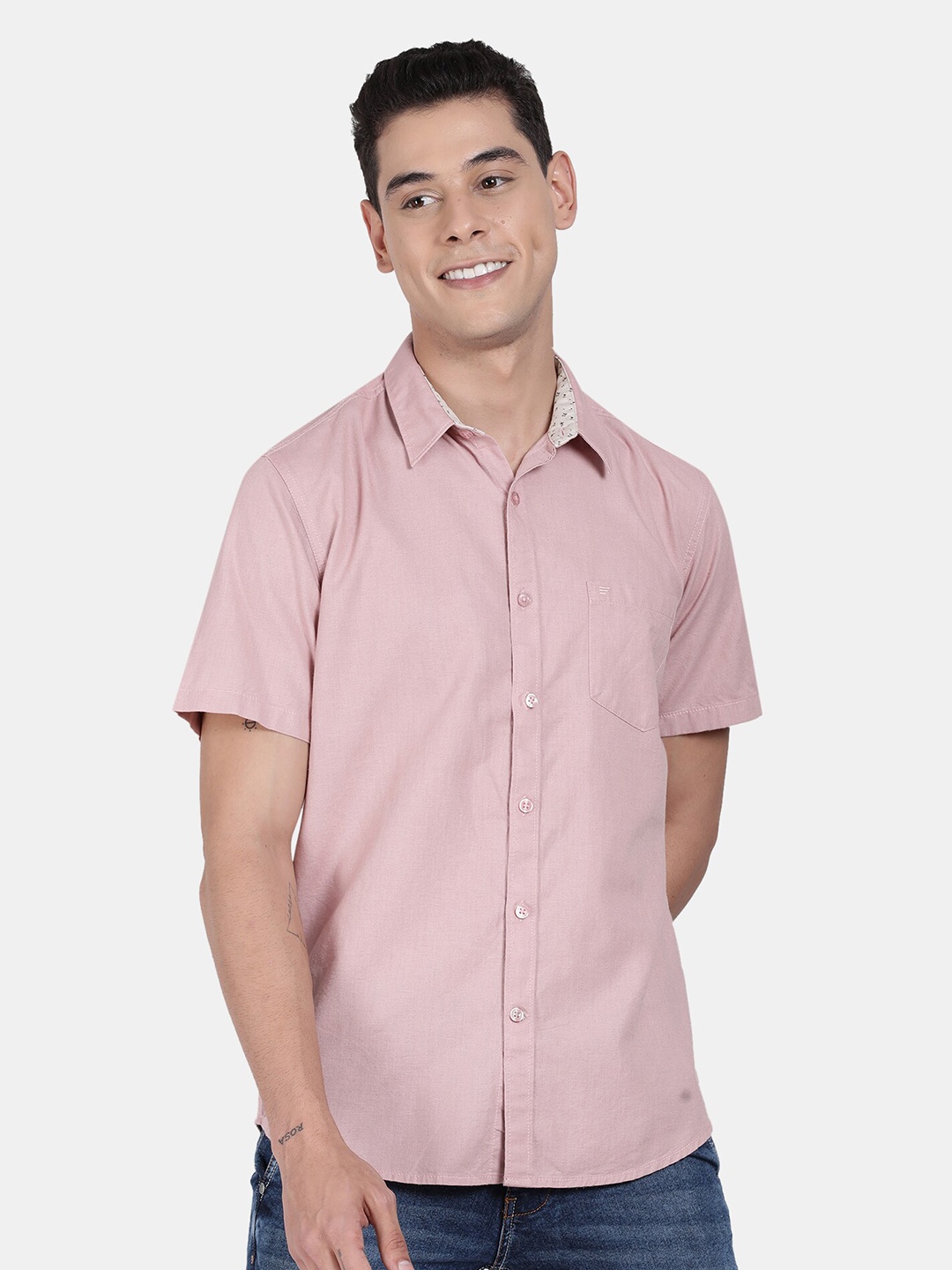 

t-base Men Rose Cotton Casual Shirt