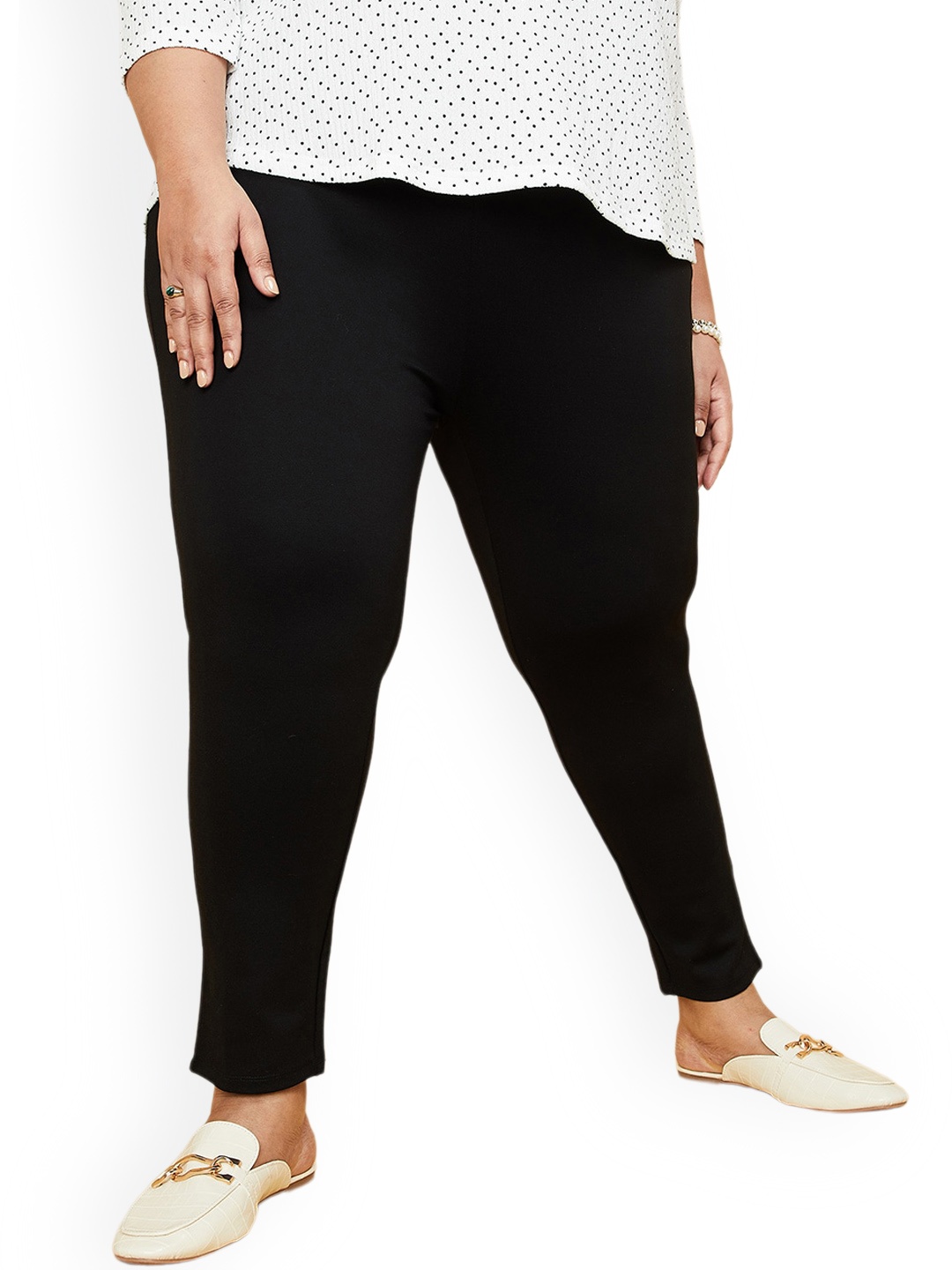 

max Women Plus Size Black Trousers