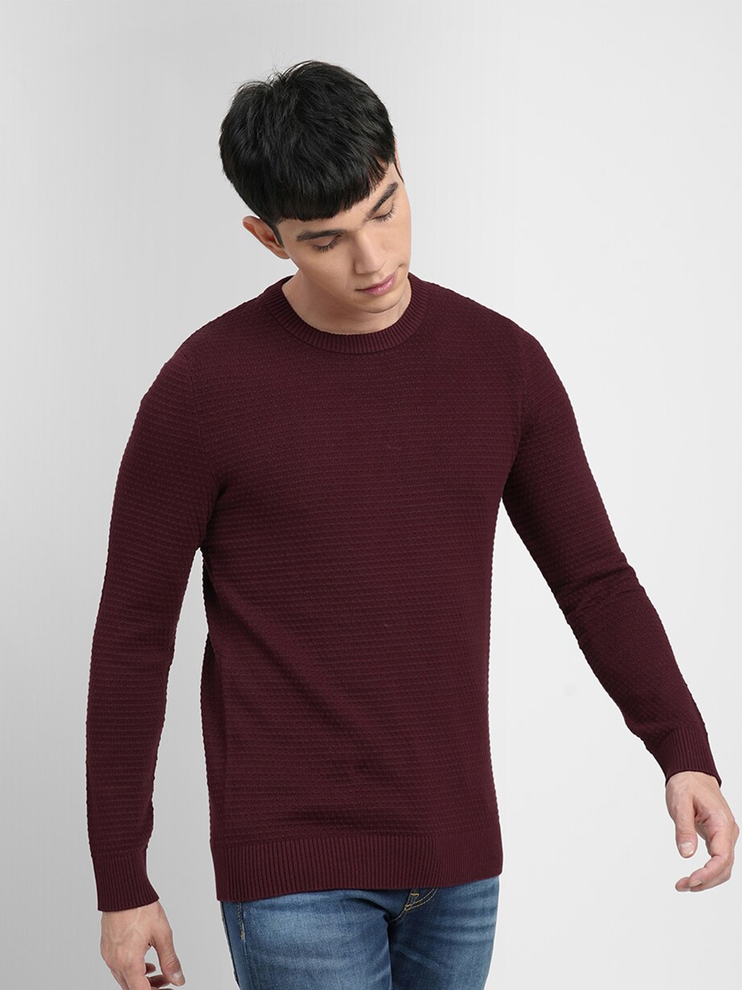 

Jack & Jones Men Maroon Pullover