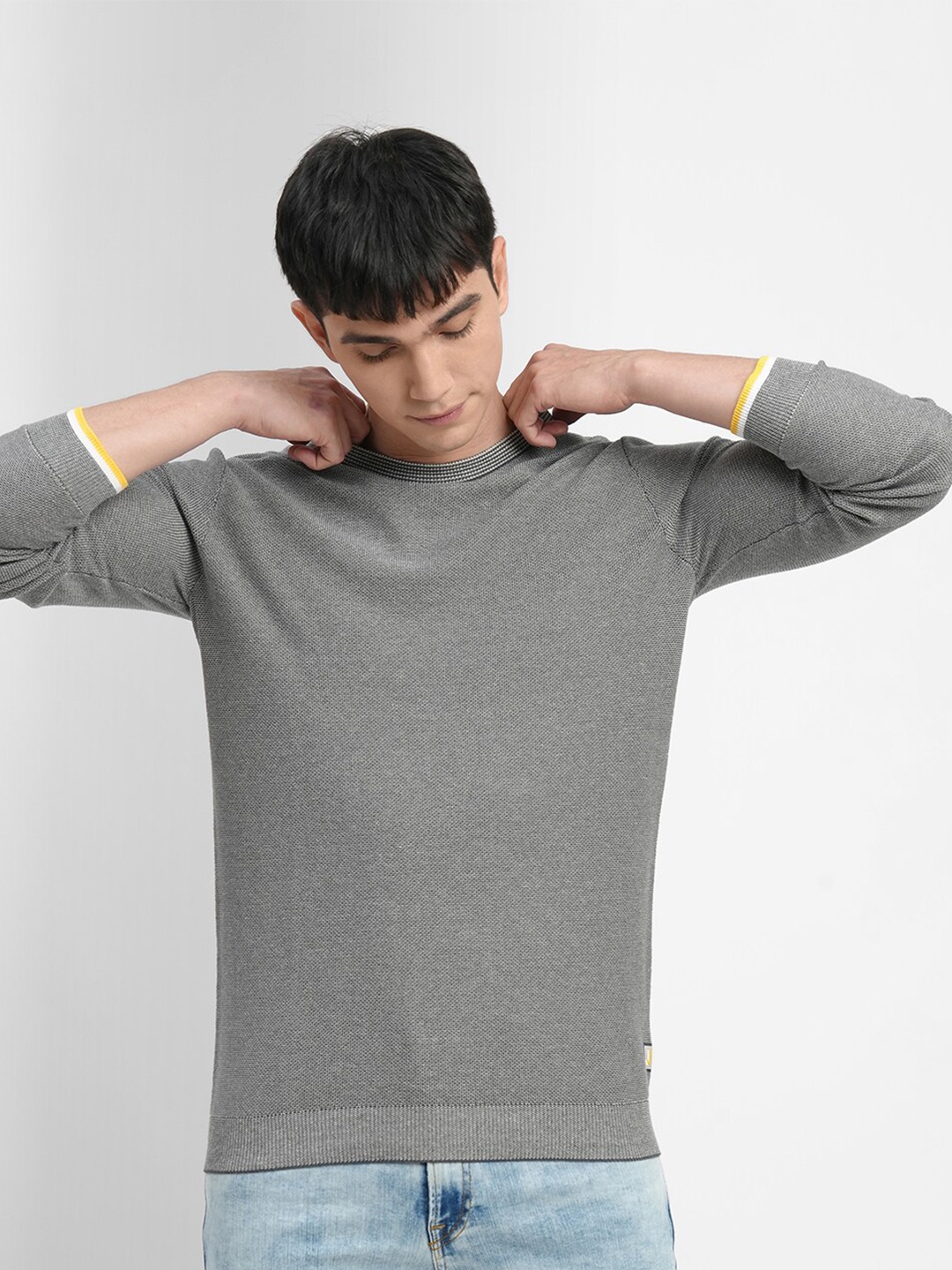 

Jack & Jones Men Grey Pullover