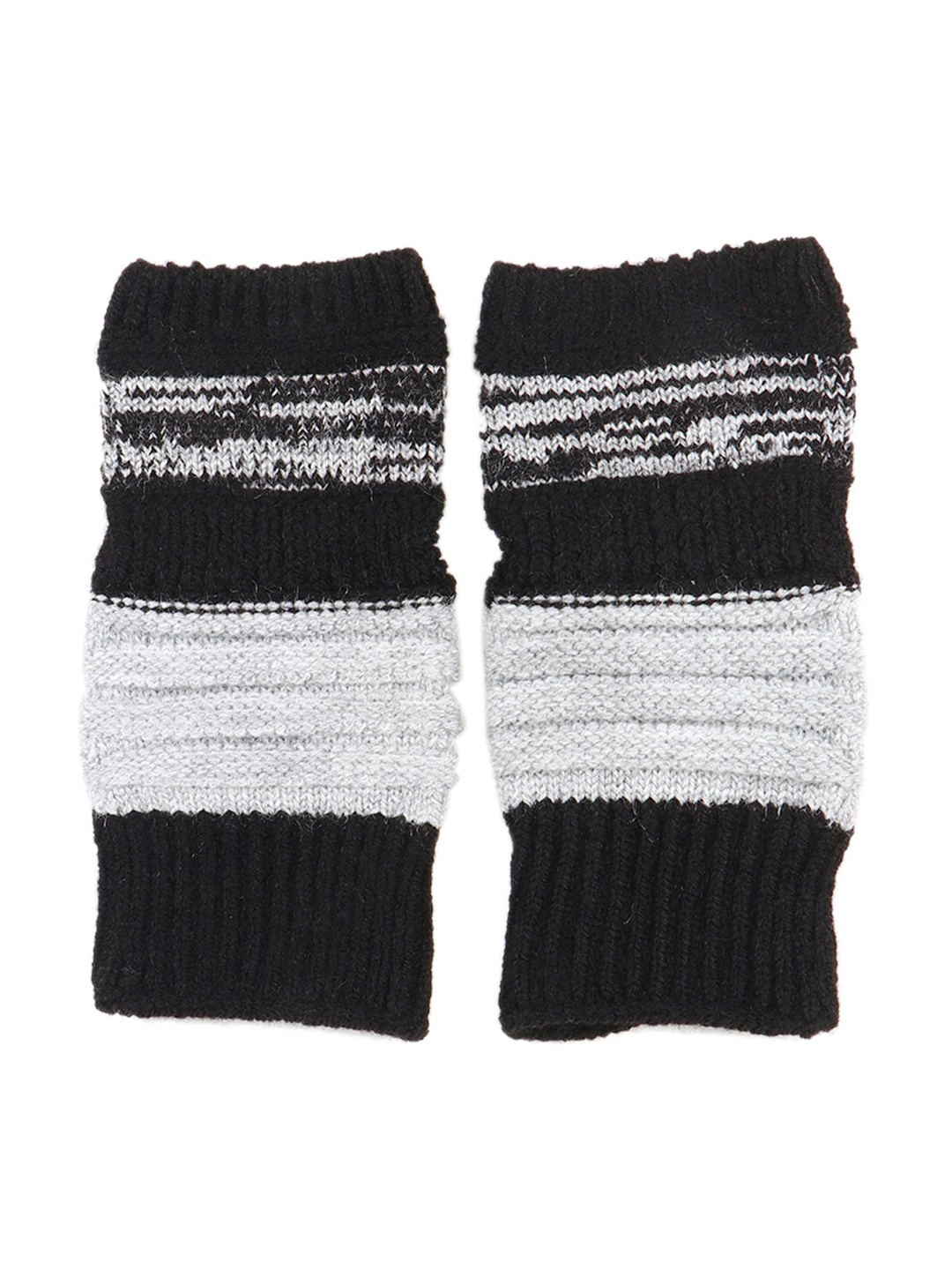 Bharatasya Kids Black Patterned Hand Gloves