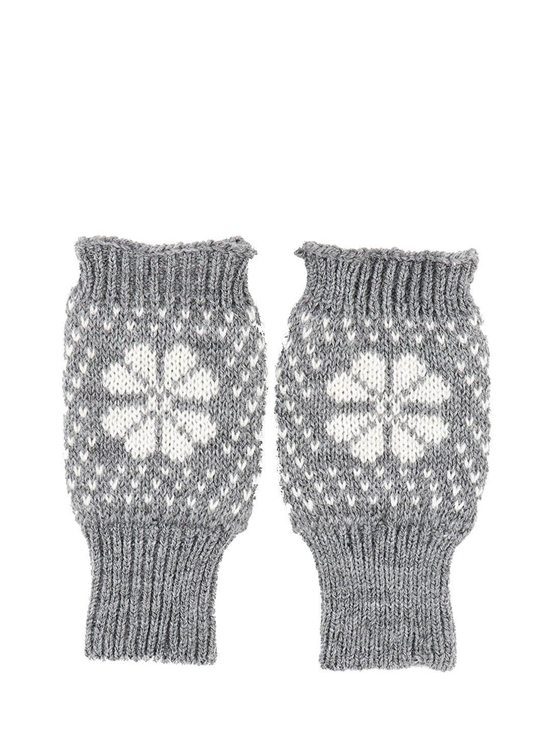 

Bharatasya Kids Grey Pattern Acrylic Knitted Christmas Winter Gloves