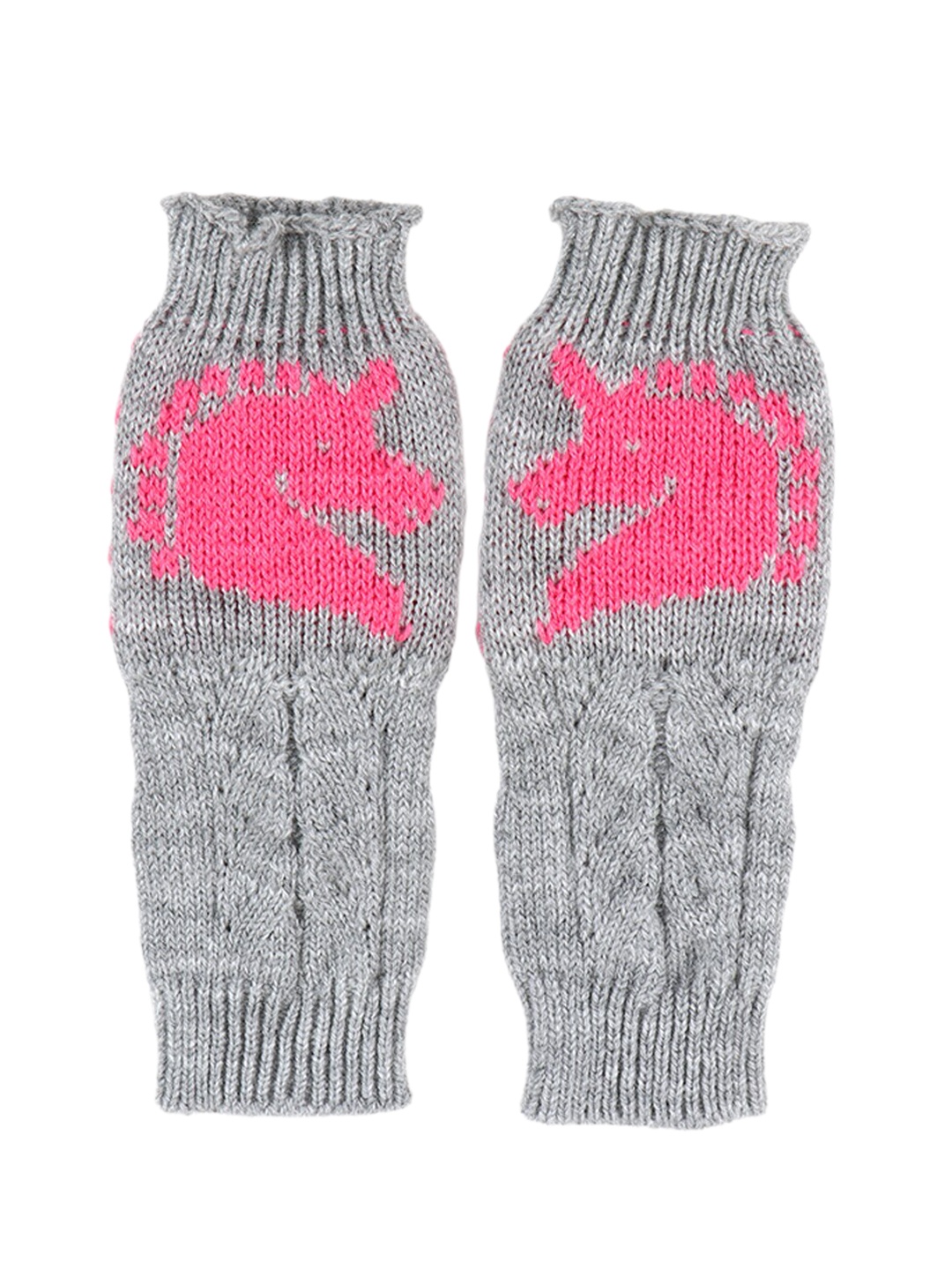 

Bharatasya Kids Grey Patterned Acrylic Knitted Unicorn Winter Gloves