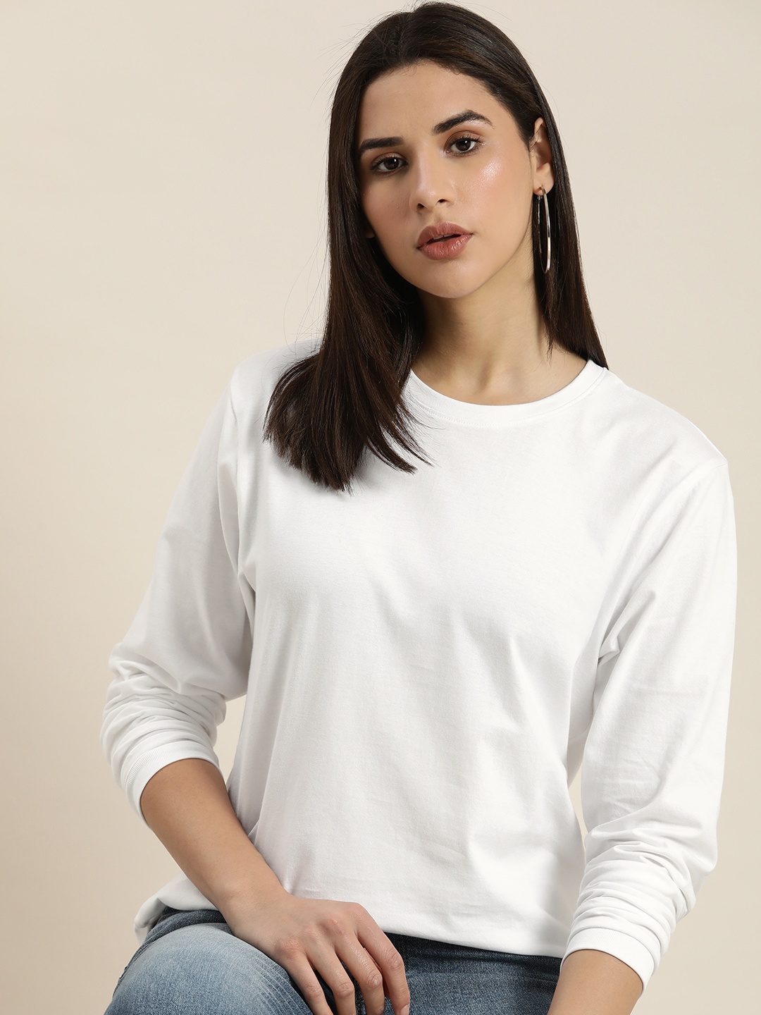 

DILLINGER Women Oversized Pure Cotton T-shirt, White