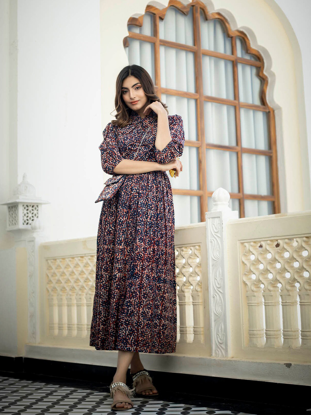 

FASHION DWAR Black Floral Maxi Dress