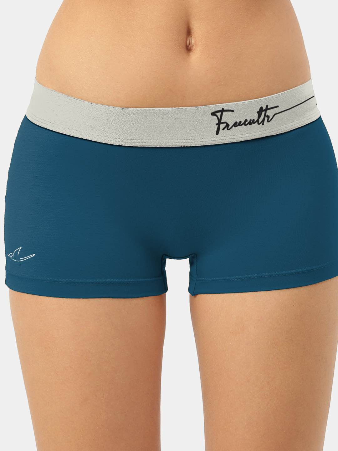 

FREECULTR Women Blue Solid Micromodal Boy Shorts Brief