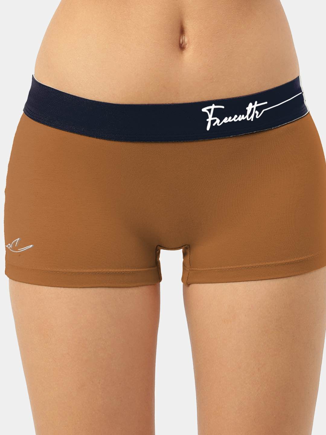 

FREECULTR Women Brown Solid Anti Microbial Boy Shorts