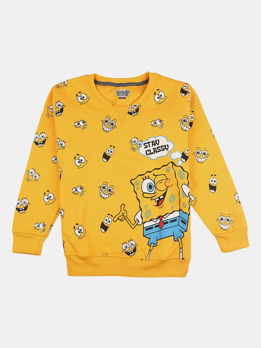 

V-Mart Boys Yellow Printed Cotton Sweatshirt
