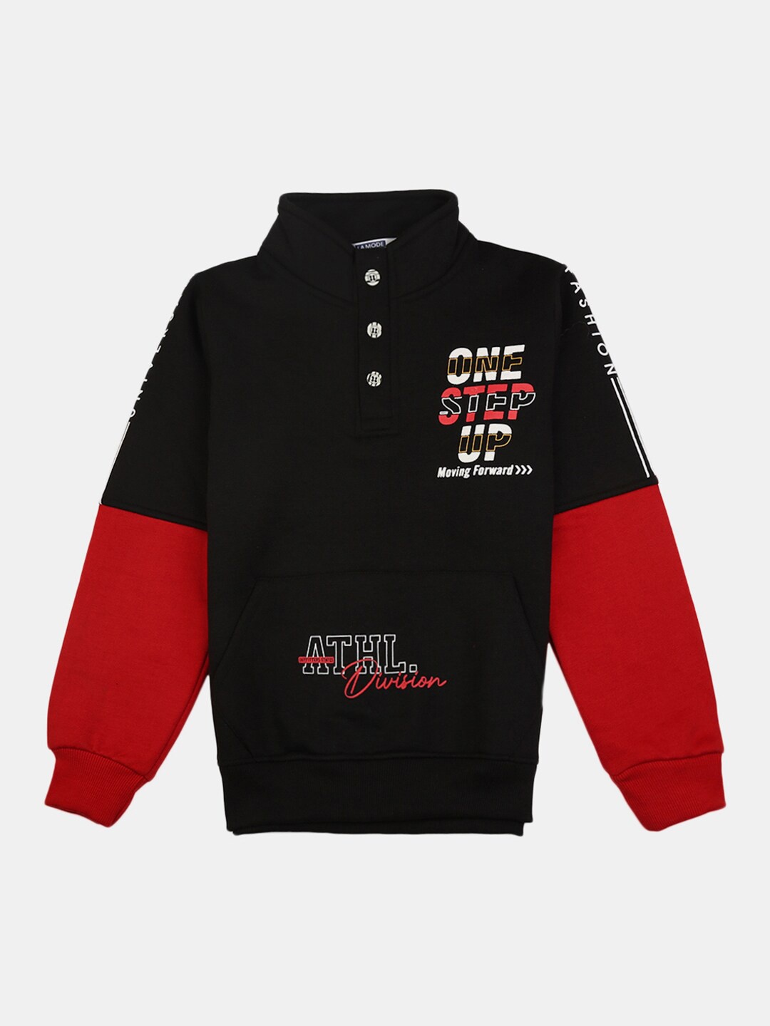 

V-Mart Boys Black Printed Cotton Sweatshirt