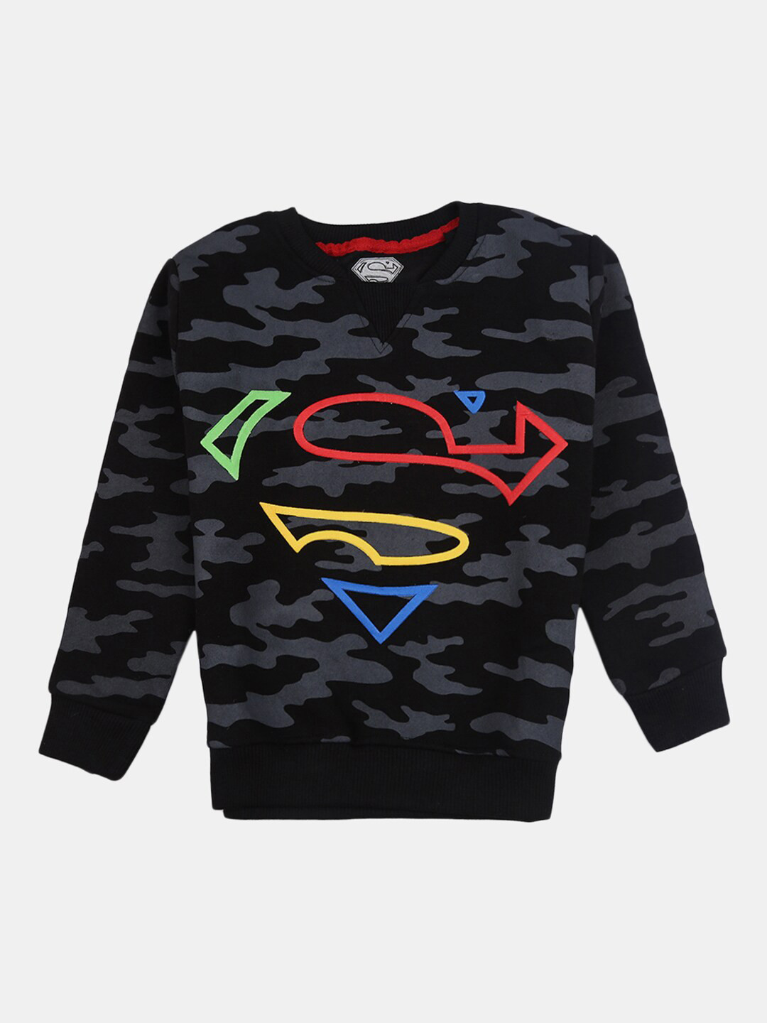 

V-Mart Boys Black Printed Cotton Sweatshirt