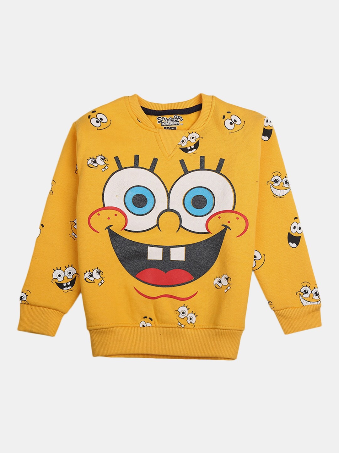 

V-Mart Boys Yellow Printed Cotton Sweatshirt