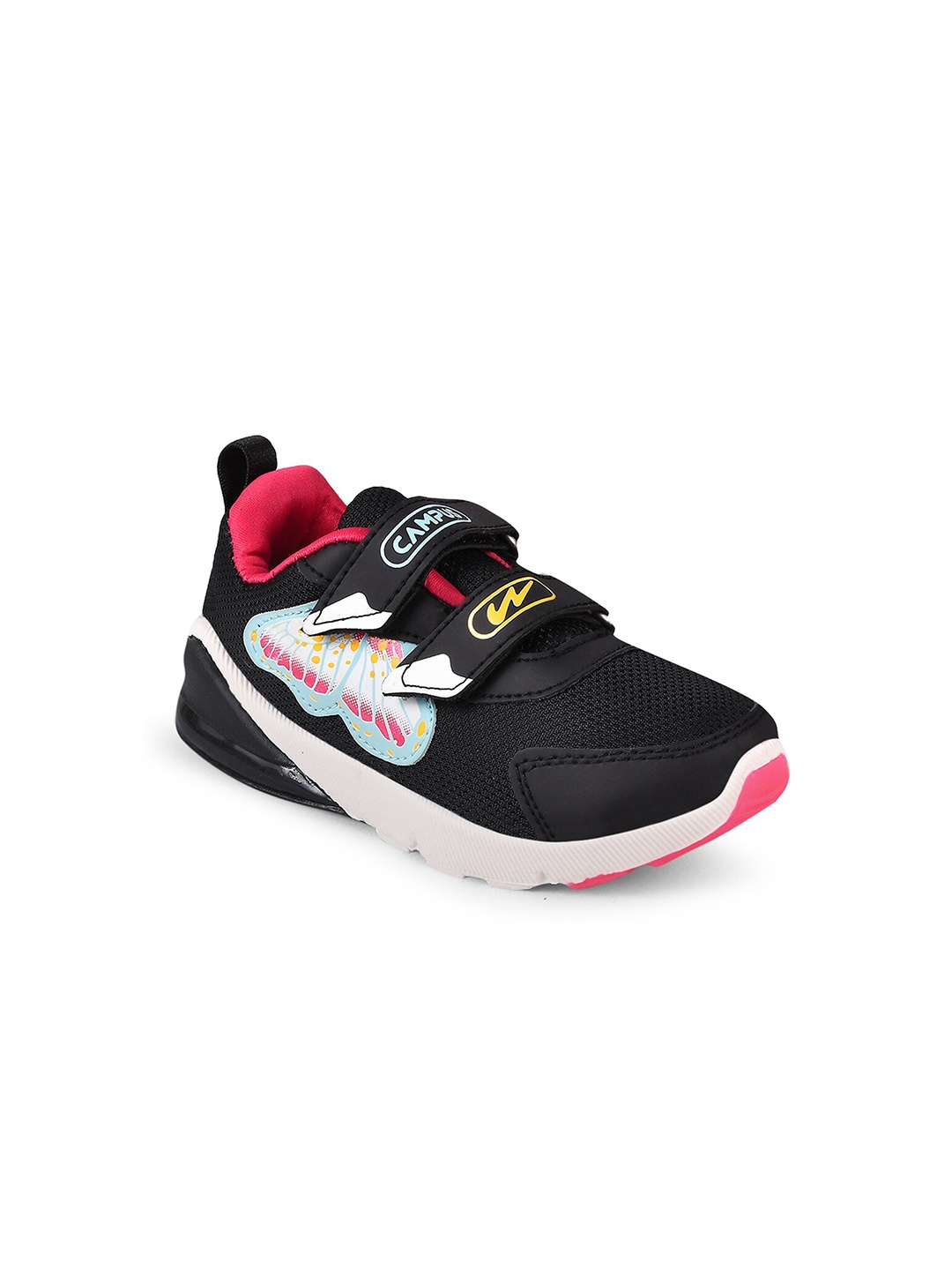 

Campus Kids Black Mesh All Rounder Running Sports Shoes