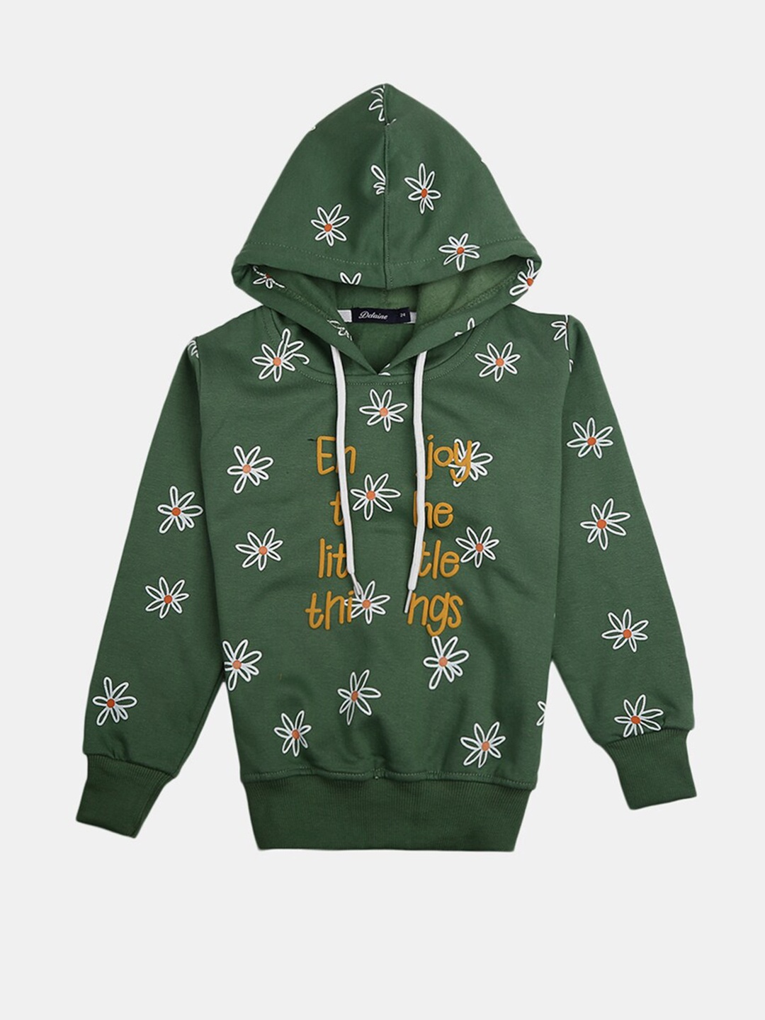 

V-Mart Girls Green Printed Cotton Sweatshirt