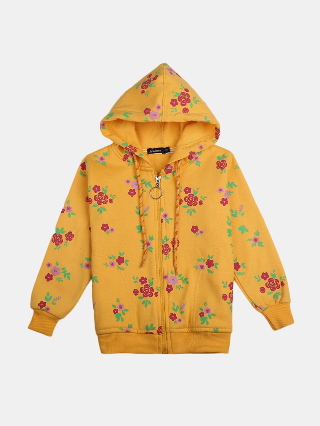 

V-Mart Girls Yellow Printed Cotton Sweatshirt