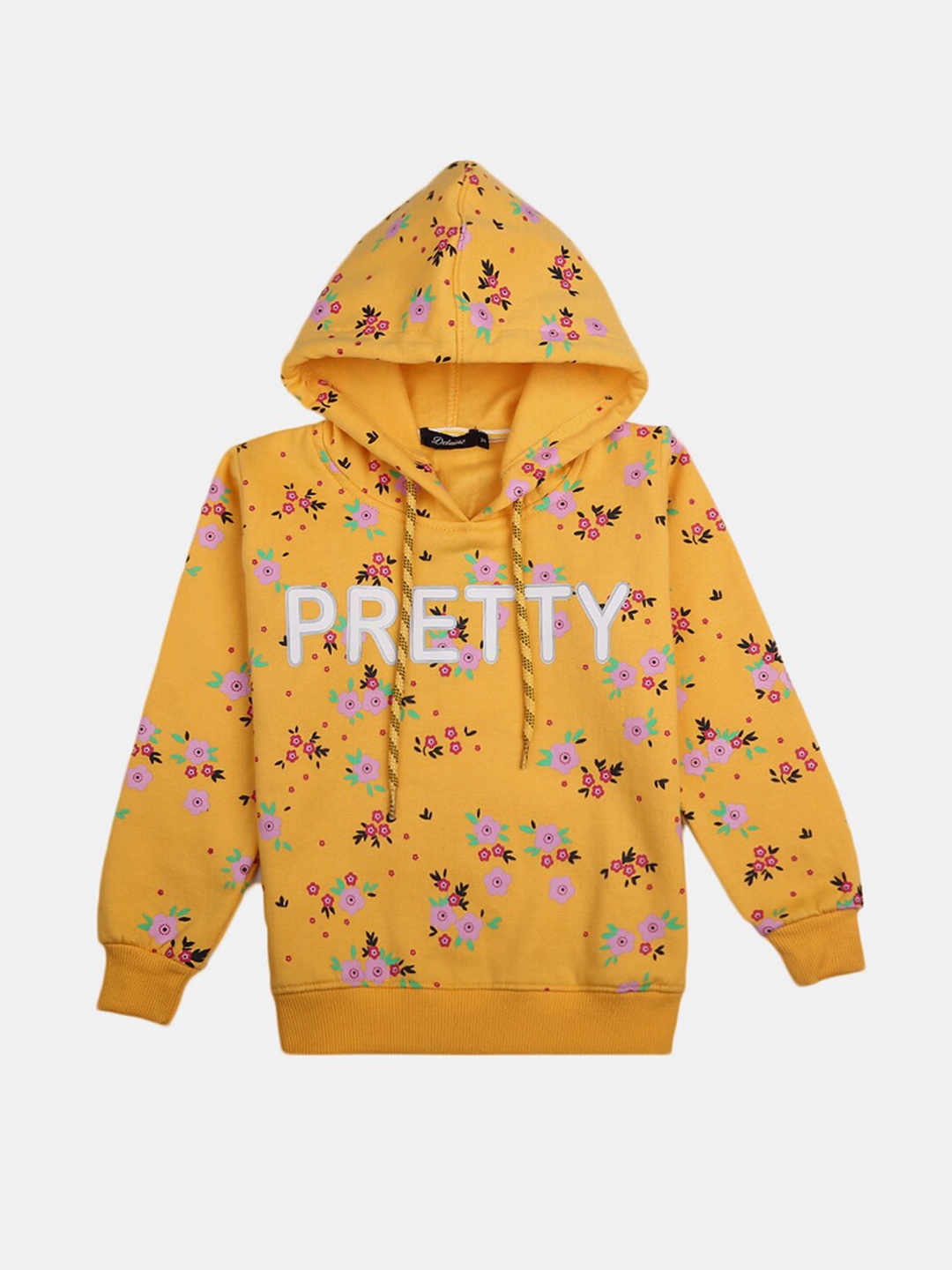 

V-Mart Girls Yellow Printed Cotton Sweatshirt