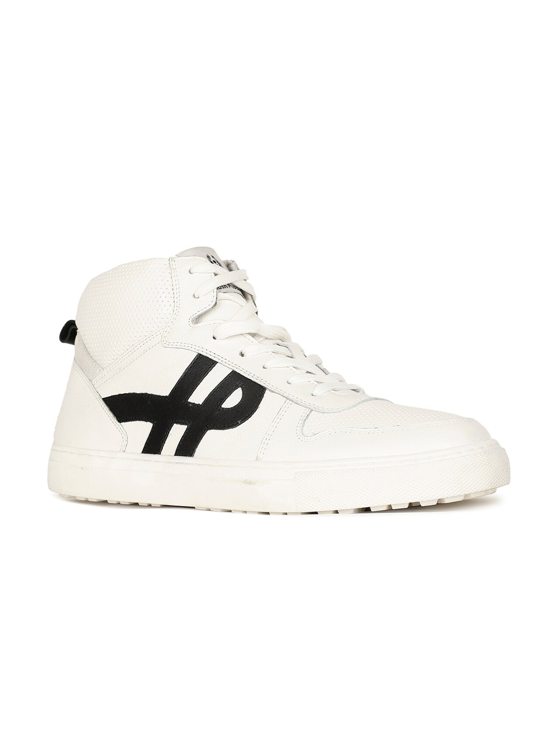 

Hush Puppies Men White Perforations Leather Sneakers