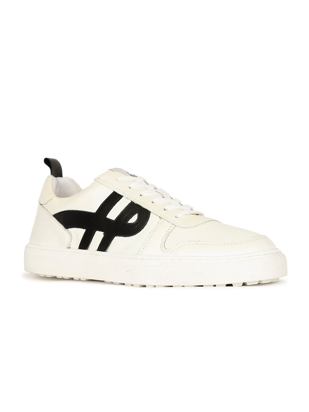

Hush Puppies Men White Striped Leather Sneakers