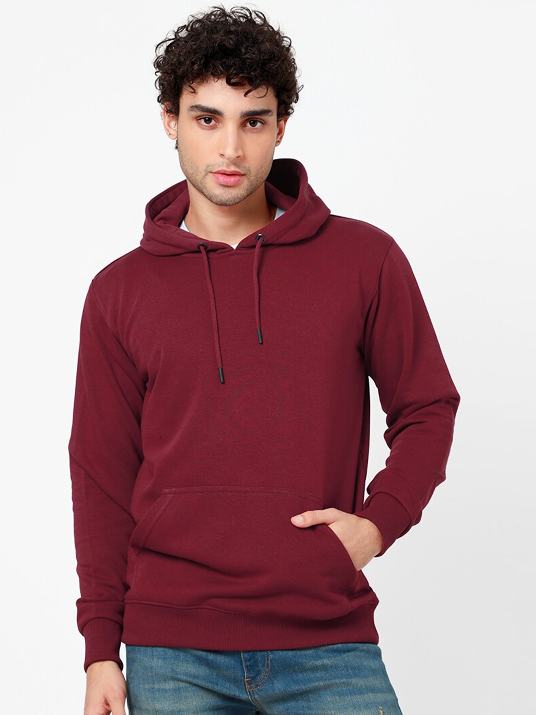 

Snitch Hooded Cotton Sweatshirt, Burgundy
