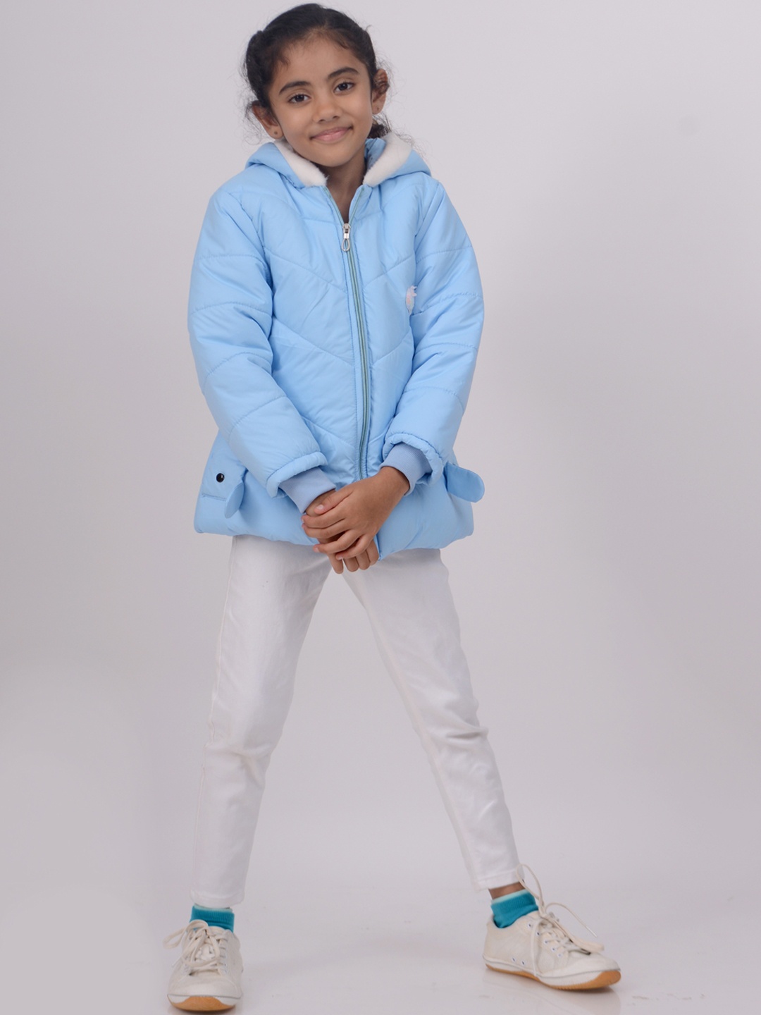 

Toonyport Girls Blue Hooded Padded Jacket