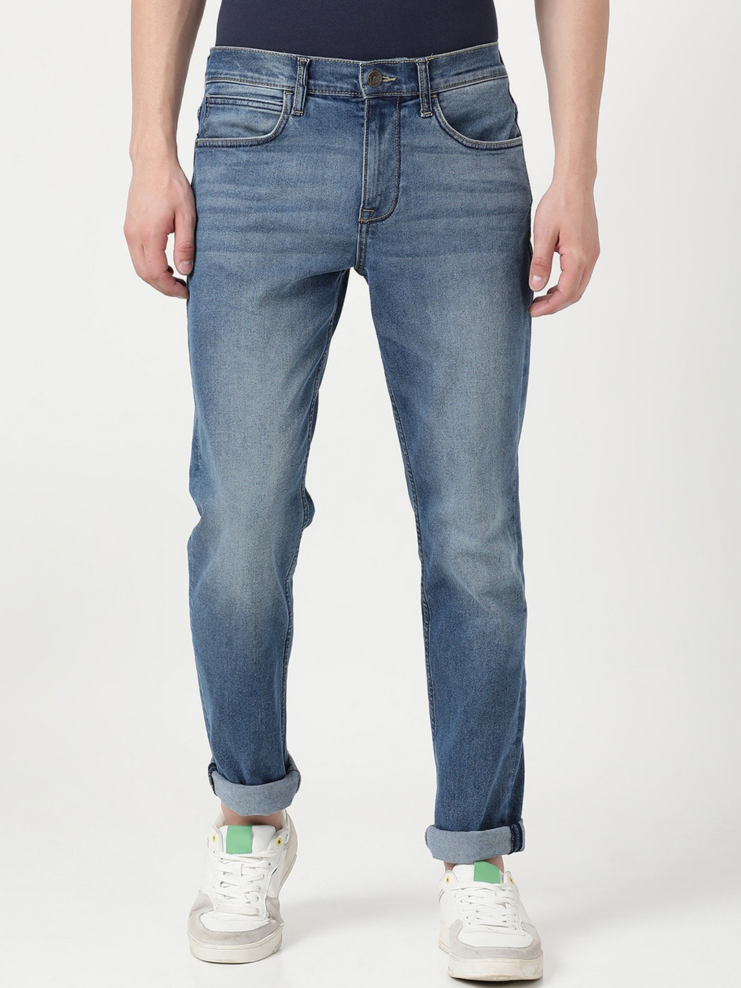 

Lee Men Blue Slim Fit Heavy Fade Stretchable Cotton Jeans