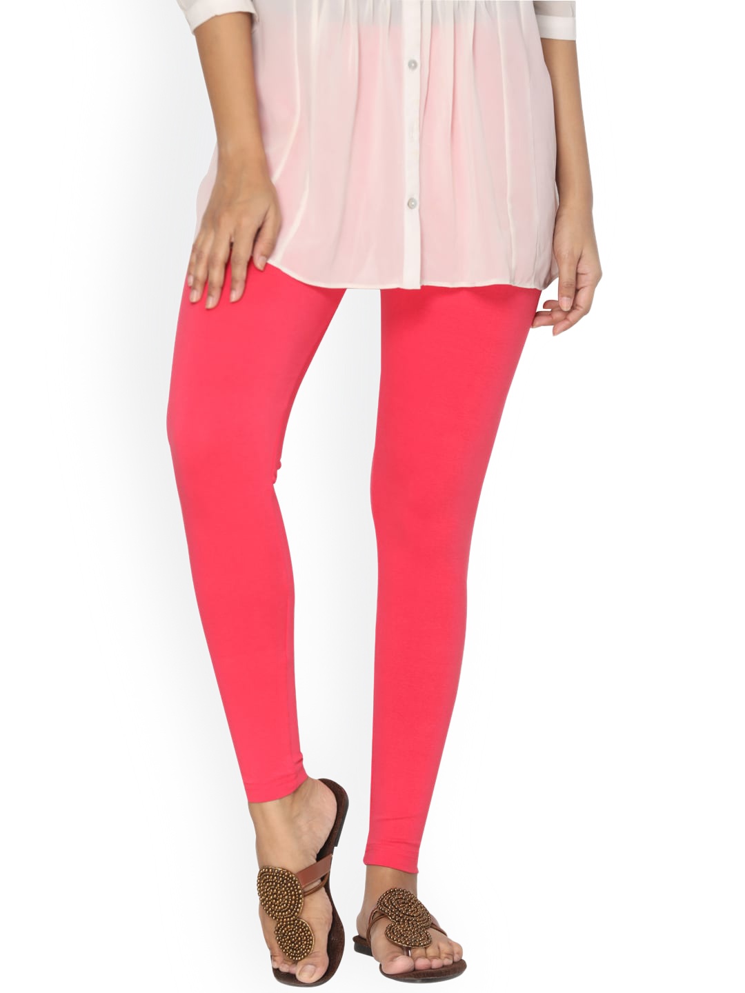 

TSG Bliss Women Pink Solid Ankle-Length Leggings
