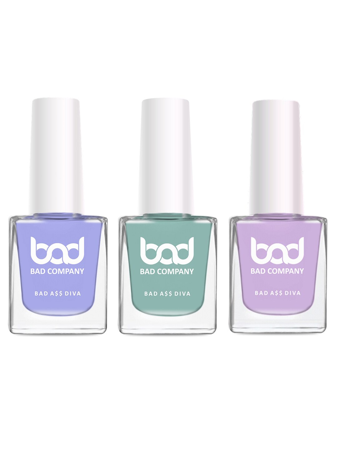 

BAD COMPANY Set Of 3 No Toxin Nail Lacquer - 10ml each, Multi