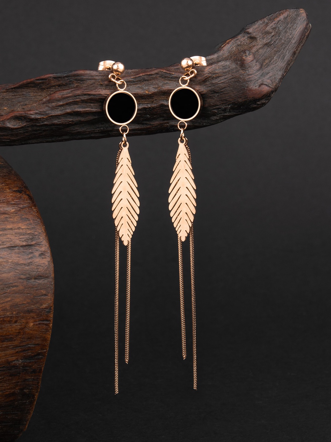 

E2O Gold-Plated Contemporary Drop Earrings