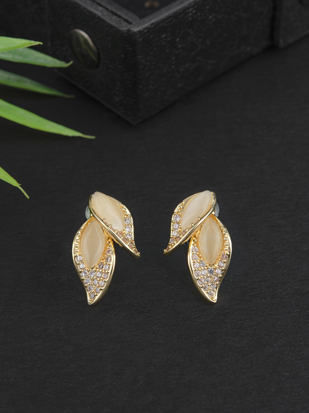 

E2O Gold Plated Contemporary Studs Earrings