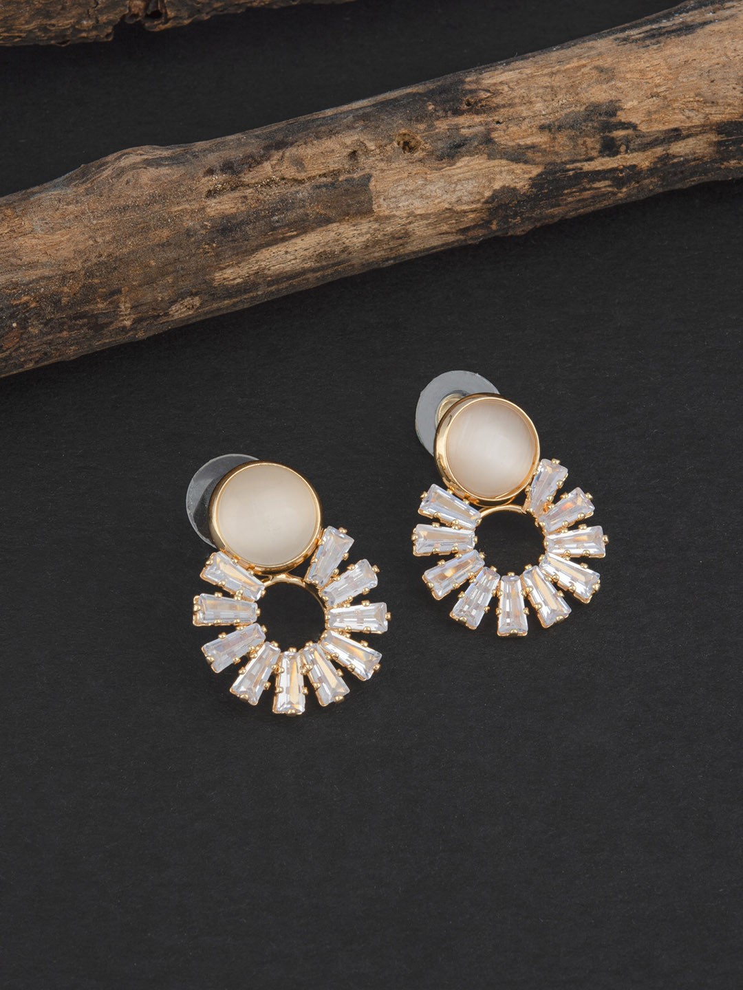 

E2O Gold Plated Contemporary Studs Earrings