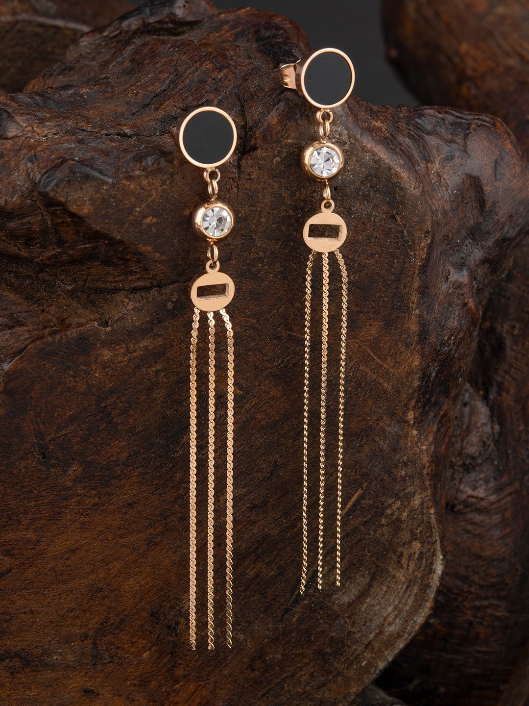 

E2O Gold Plated Contemporary Drop Earrings