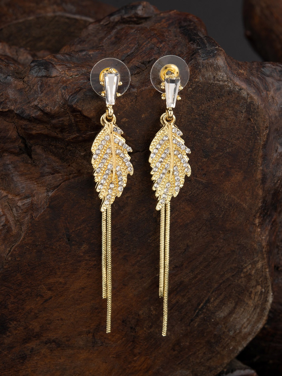 

E2O Gold-Toned & Gold Plated Contemporary Drop Earrings