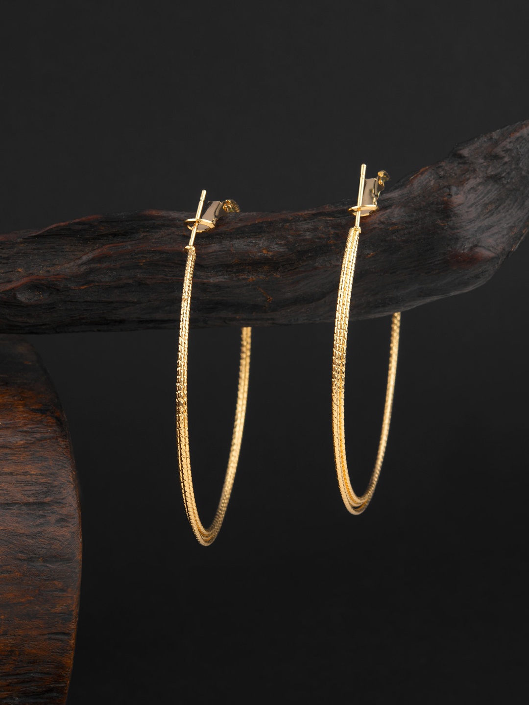 

E2O Gold-Toned & Gold Plated Contemporary Drop Earrings