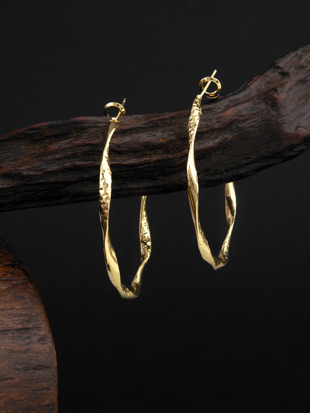 

E2O Gold-Toned & Gold Plated Contemporary Drop Earrings