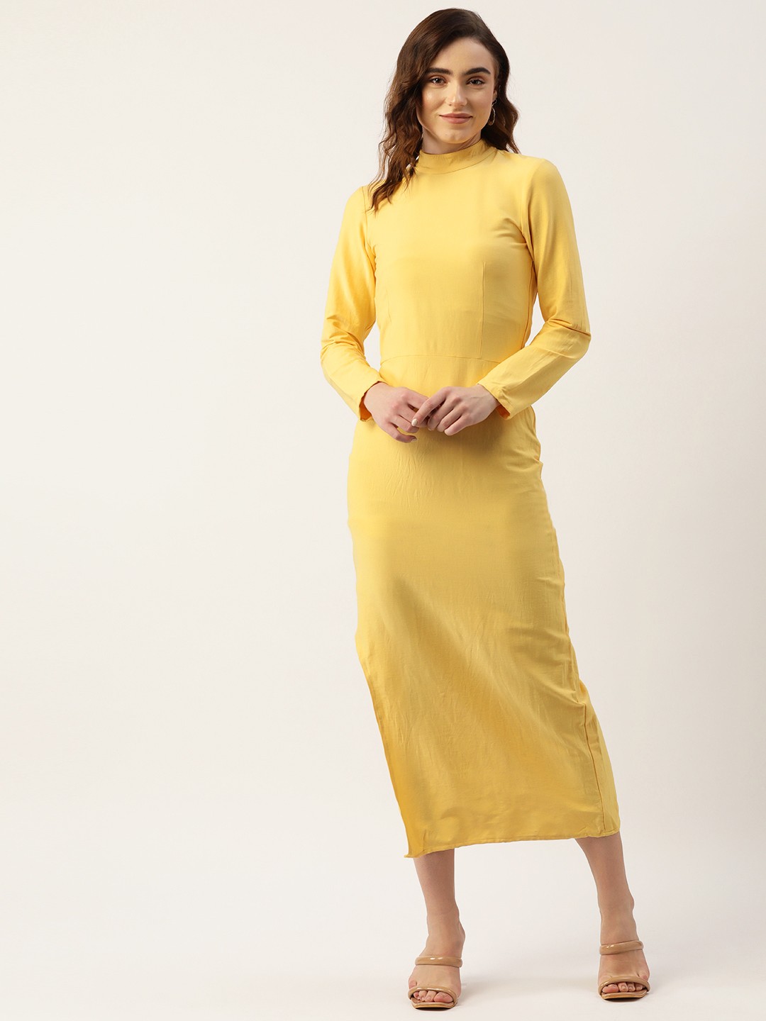 

KHUMAAR Shuchi Bhutani Sheath Maxi Dress, Yellow