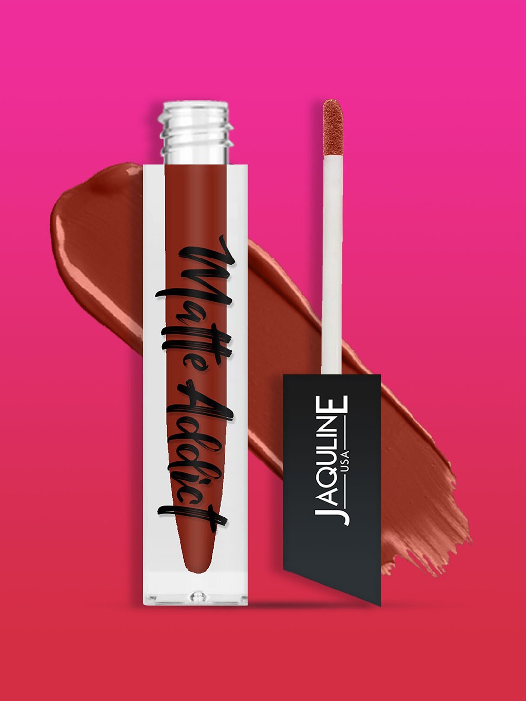 

Jaquline USA Matte Addict Liquid Lipstick 4 ml - Moca Chic 05, Maroon